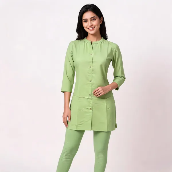 Green_Silk_Blend_Textured_Straight_Kurta_For_Women