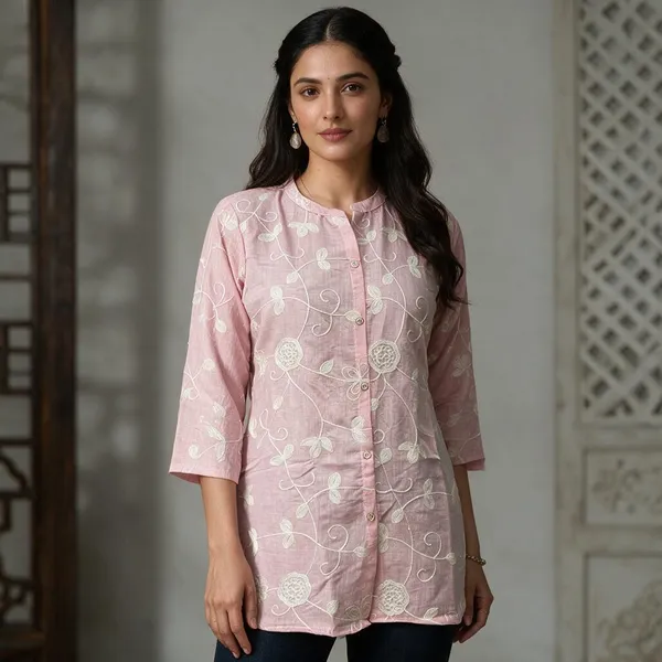Pink_Viscose_Rayon_Embroidered_Straight_Kurta_For_Women