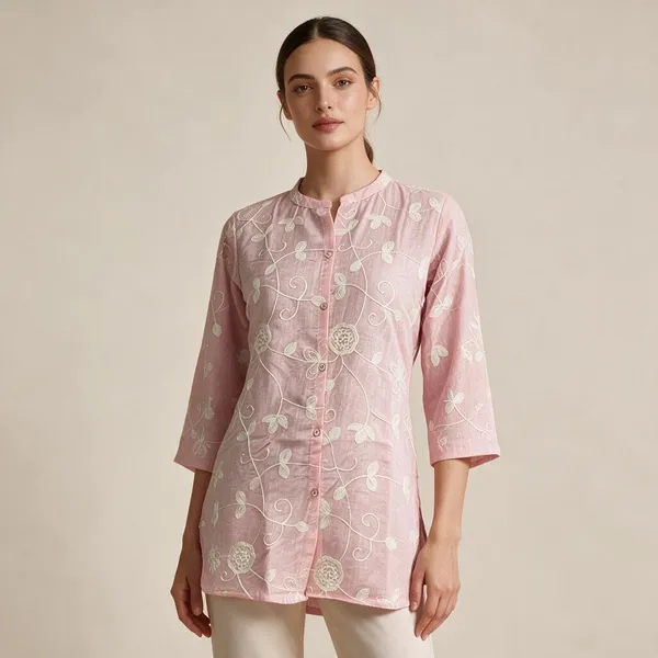 Pink_Viscose_Rayon_Embroidered_Straight_Kurta_For_Women