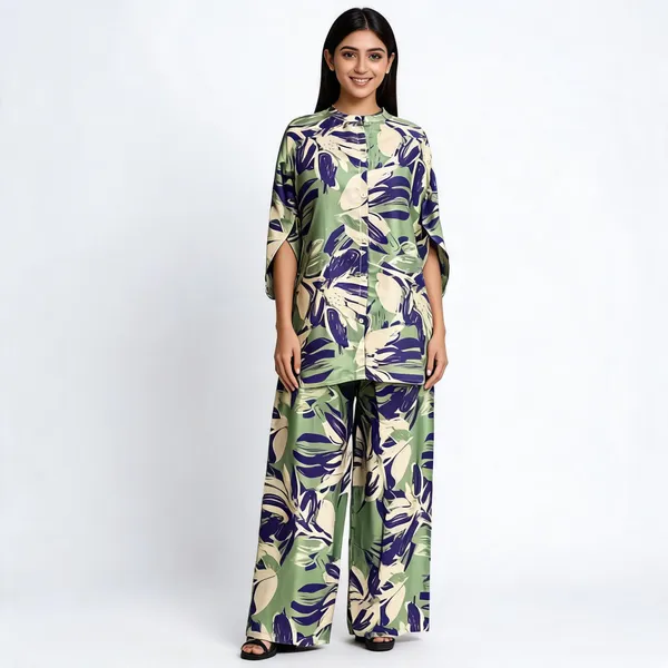Green_Silk_Blend_Printed_Kurta_Palazzo_Set_For_Women