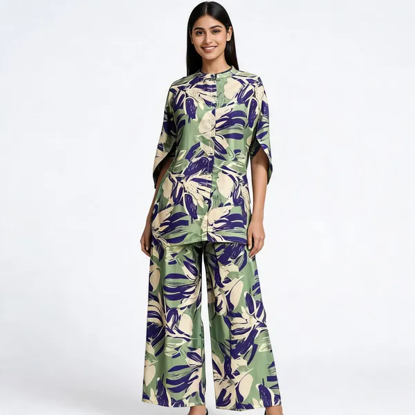 Green_Silk_Blend_Printed_Kurta_Palazzo_Set_For_Women