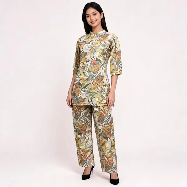 Multicolor_Silk_Blend_Printed_Straight_Kurta_Set_For_Women