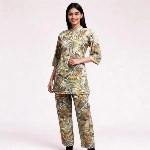 Multicolor_Silk_Blend_Printed_Straight_Kurta_Set_For_Women