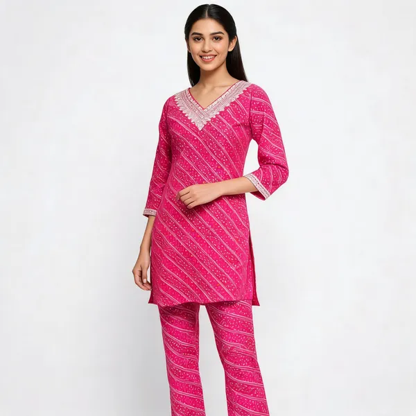 Pink_Cotton_Printed_Straight_Kurta_Pant_Set_For_Women