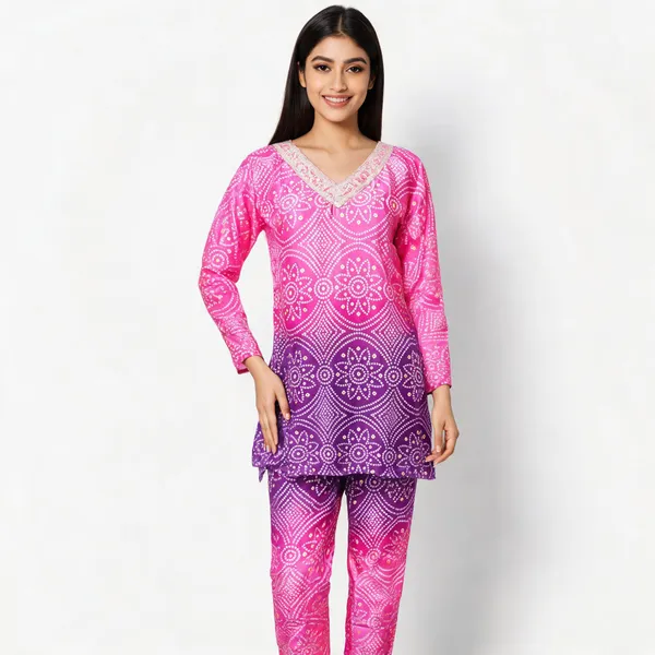 Pink_Crepe_Printed_Kurta_Pant_Set_For_Women