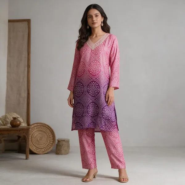 Pink_Crepe_Printed_Kurta_Pant_Set_For_Women