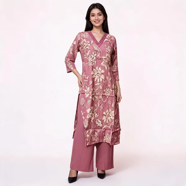 Pink_Cotton_Floral_Printed_Straight_Kurta_For_Women