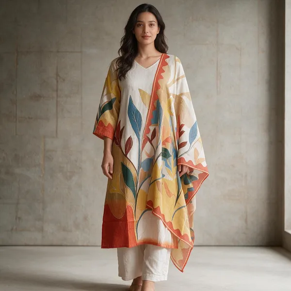 Multicolor_Cotton_Printed_Flared_Kurta_For_Women