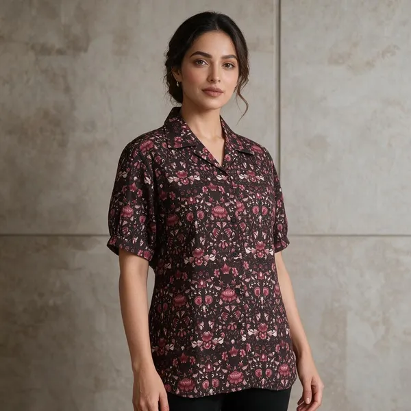 Maroon_Crepe_Relaxed_Fit_Floral_Print_Tunic_Top_For_Women