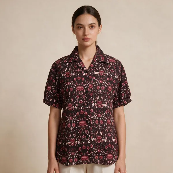 Maroon_Crepe_Relaxed_Fit_Floral_Print_Tunic_Top_For_Women