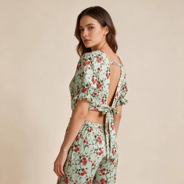 Mint_Vatican_Silk_Floral_Print_Crop_Top_And_Wide_Leg_Pants_Set_For_Women