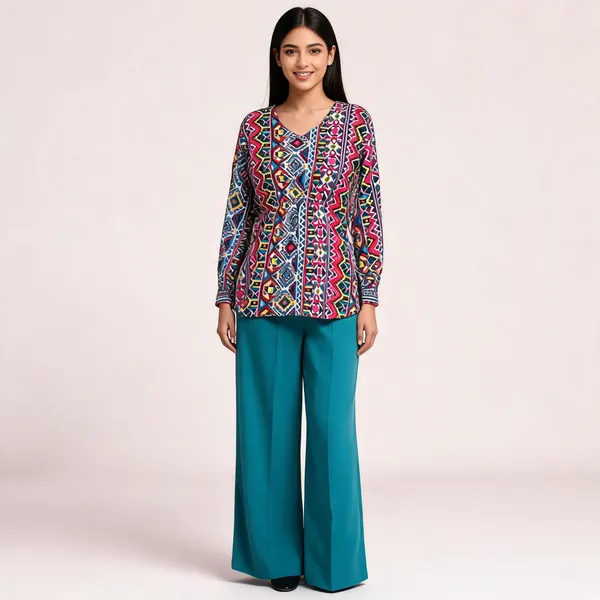 Multicolor_Vatican_Silk_Printed_Regular_Fit_Kurta_Set_For_Women