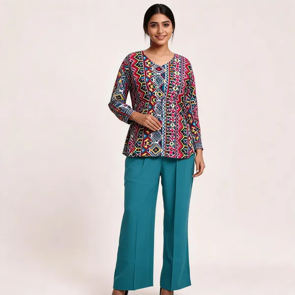 Multicolor_Vatican_Silk_Printed_Regular_Fit_Kurta_Set_For_Women