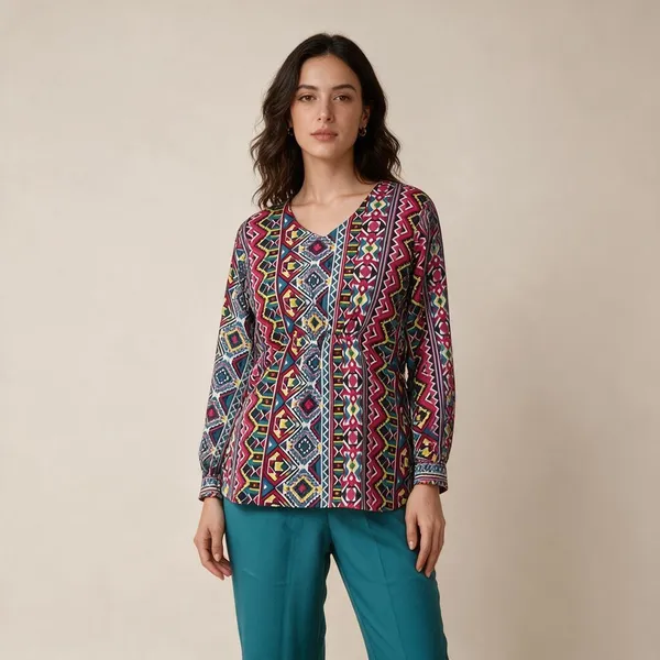 Multicolor_Vatican_Silk_Printed_Regular_Fit_Kurta_Set_For_Women