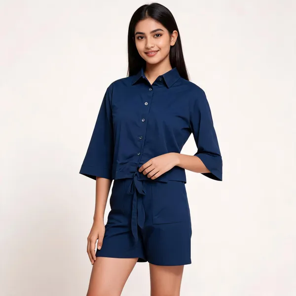 Navy_Vatican_Silk_Collared_Button_Front_Romper_For_Women