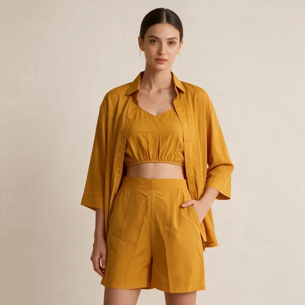 Mustard_Vatican_Silk_Relaxed_Three_Piece_Co_Ord_Set_For_Women