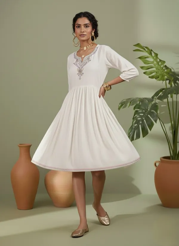 Cream_Chinon_Silk_Embroidered_Fit_And_Flare_Dress_For_Women