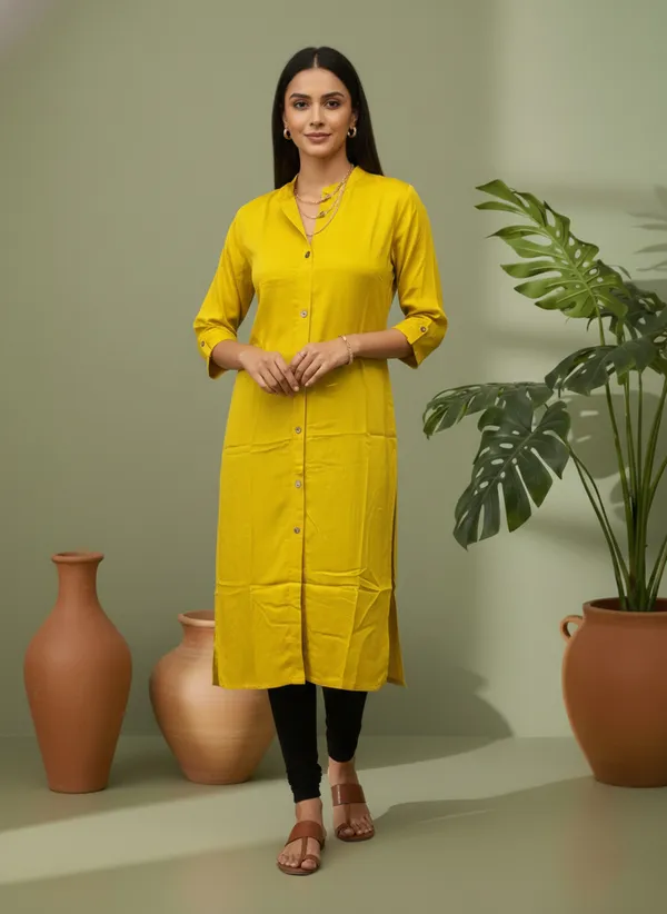 Yellow_Viscose_Rayon_Solid_Straight_Kurta_For_Women