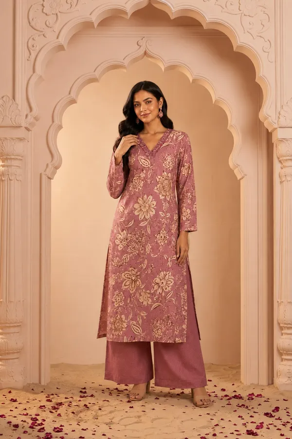 Pink_Cotton_Floral_Printed_Straight_Kurta_For_Women