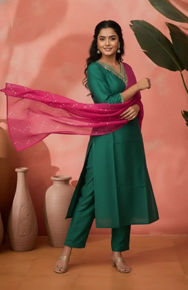 Green_Cotton_Embellished_Straight_Kurta_Set_For_Women