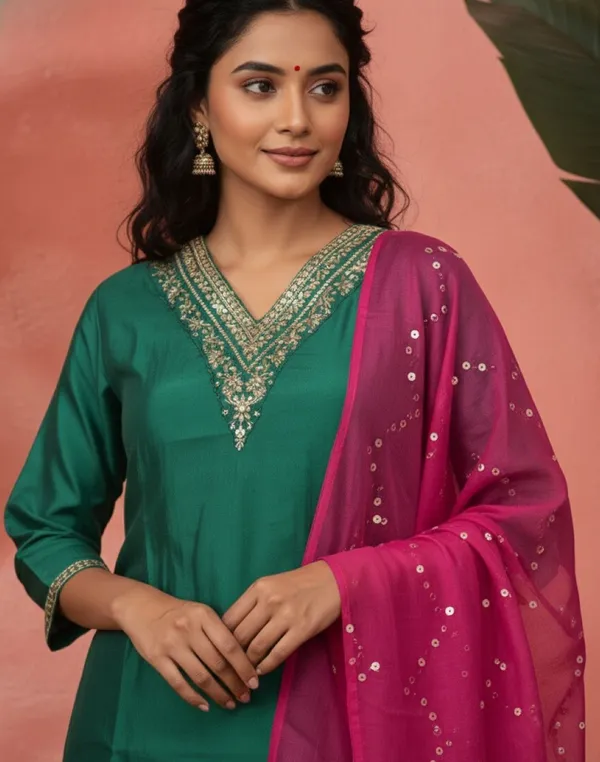 Green_Cotton_Embellished_Straight_Kurta_Set_For_Women