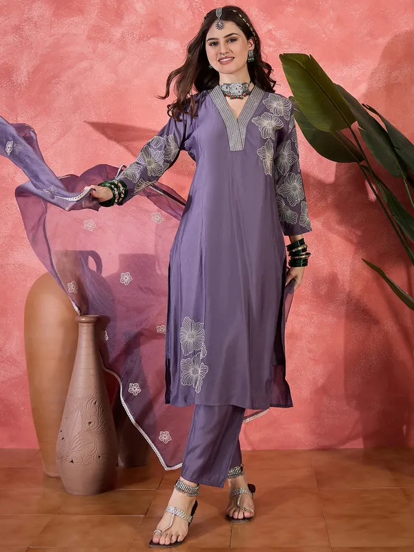 Purple_Cotton_Embroidered_Straight_Kurta_Suit_Set_For_Women