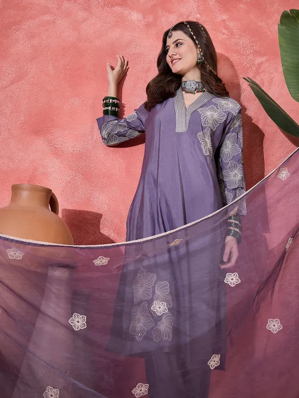 Purple_Cotton_Embroidered_Straight_Kurta_Suit_Set_For_Women