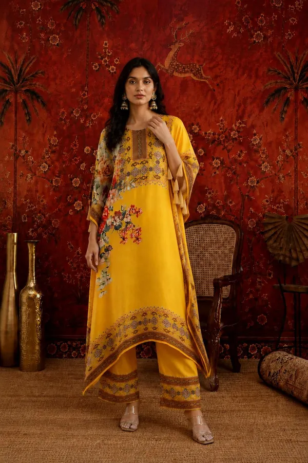 Yellow_Cotton_Printed_Straight_Kurta_Set_For_Women