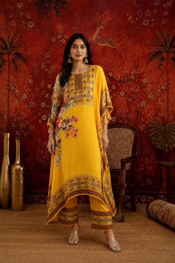 Yellow_Cotton_Printed_Straight_Kurta_Set_For_Women