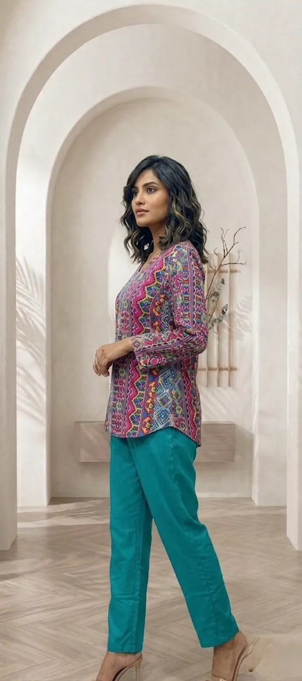 Multicolor_Vatican_Silk_Printed_Regular_Fit_Kurta_Set_For_Women