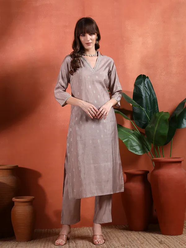 Beige_Cotton_Printed_Straight_Kurta_Set_For_Women