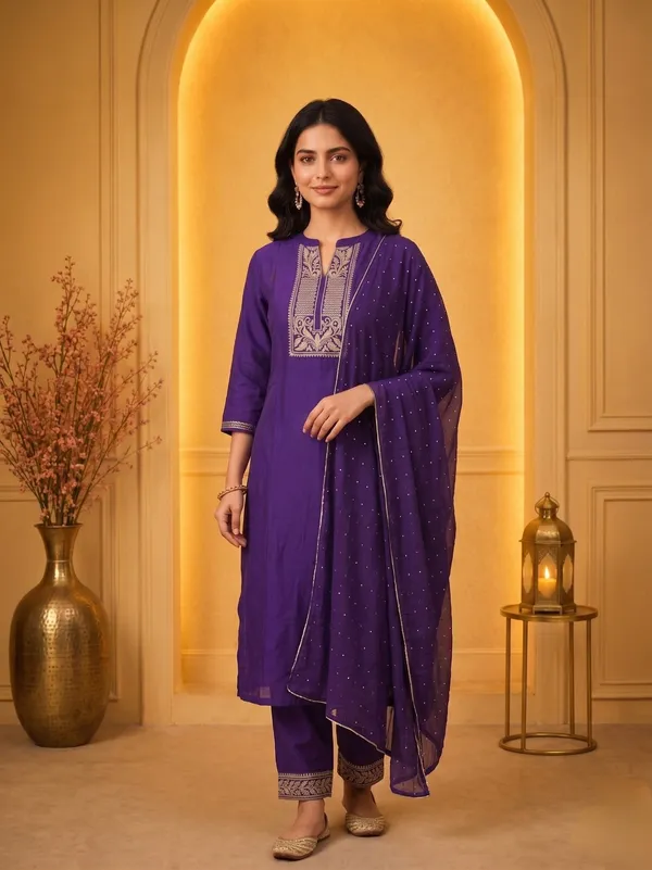 Purple_Rayon_Embroidered_Ethnic_Kurta_Set_For_Women