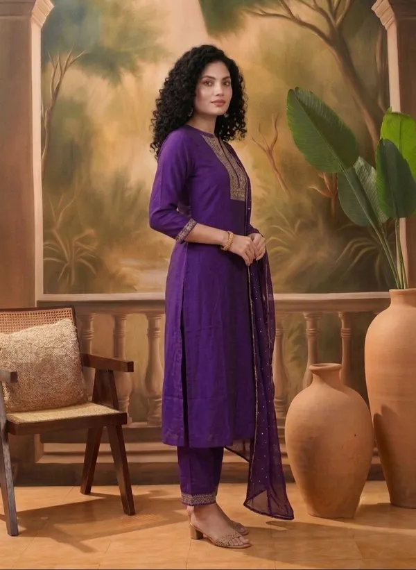 Purple_Rayon_Embroidered_Ethnic_Kurta_Set_For_Women
