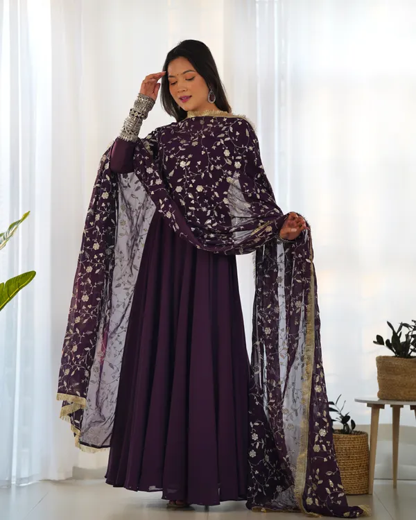 Purple_Georgette_Anarkali_Gown_With_Dupatta_For_Women