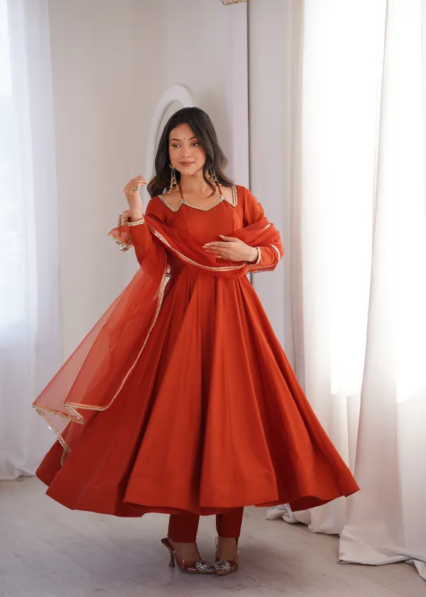 Red_Roman_Silk_Chanderi_Anarkali_Suit_Set_For_Women