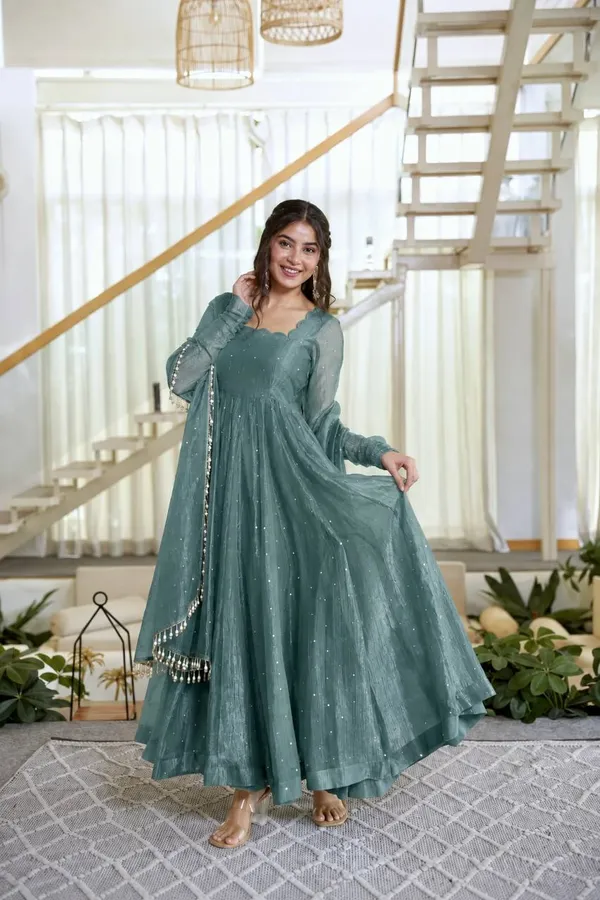 Teal_Salsa_Silk_Anarkali_Suit_Set_For_Women