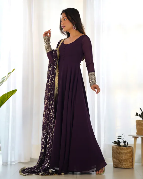 Purple_Georgette_Anarkali_Gown_With_Dupatta_For_Women