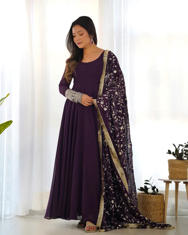 Purple_Georgette_Anarkali_Gown_With_Dupatta_For_Women