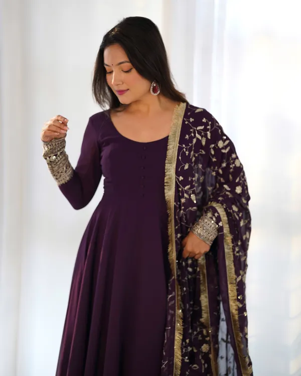 Purple_Georgette_Anarkali_Gown_With_Dupatta_For_Women