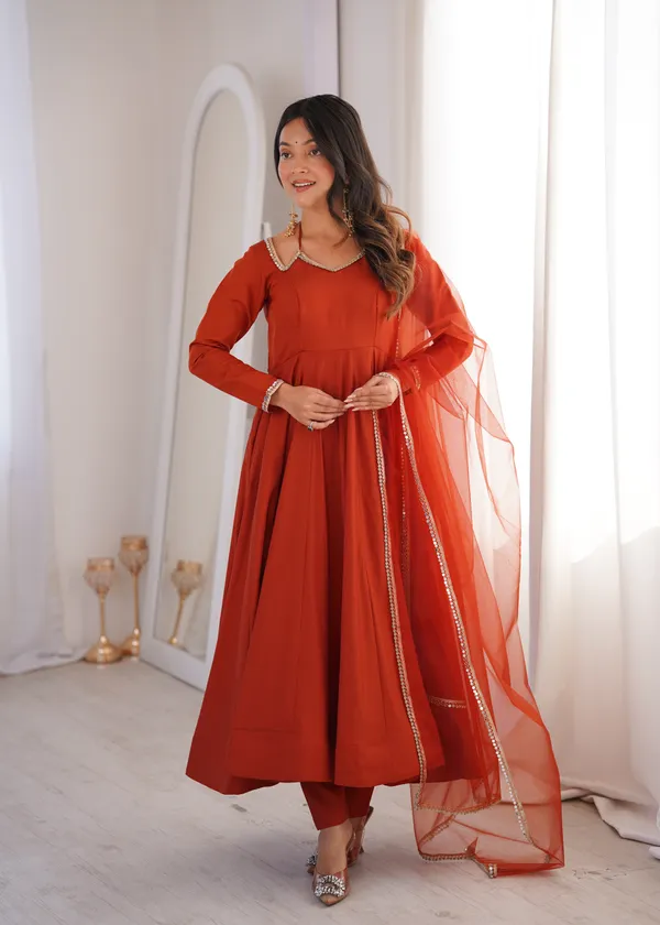 Red_Roman_Silk_Chanderi_Anarkali_Suit_Set_For_Women