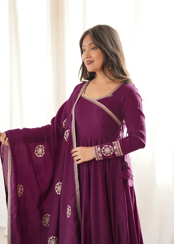 Plum_Embroidered_Anarkali_Suit_Set_for_Women