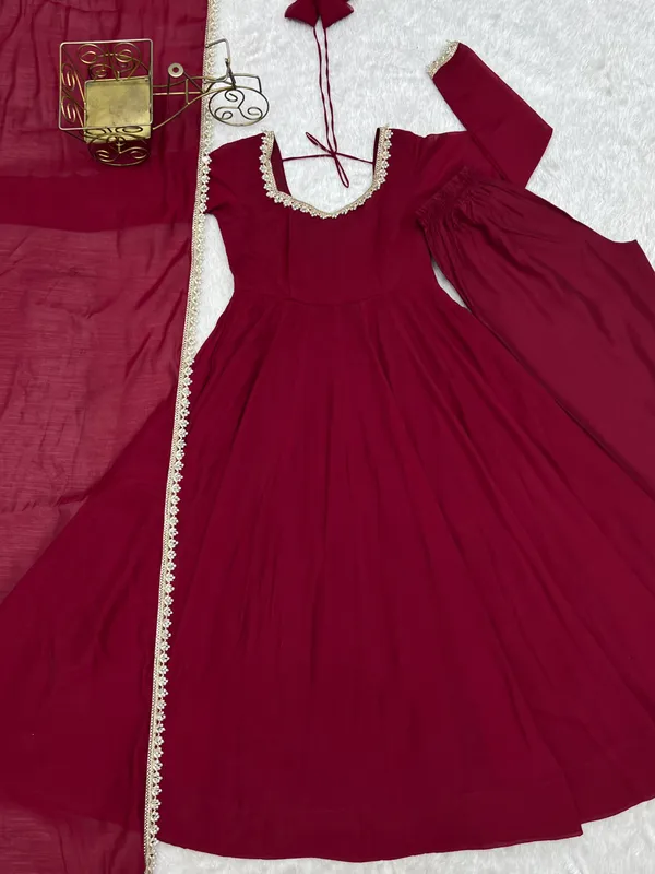Maroon_Embellished_Flared_Anarkali_Suit_Set_For_Women