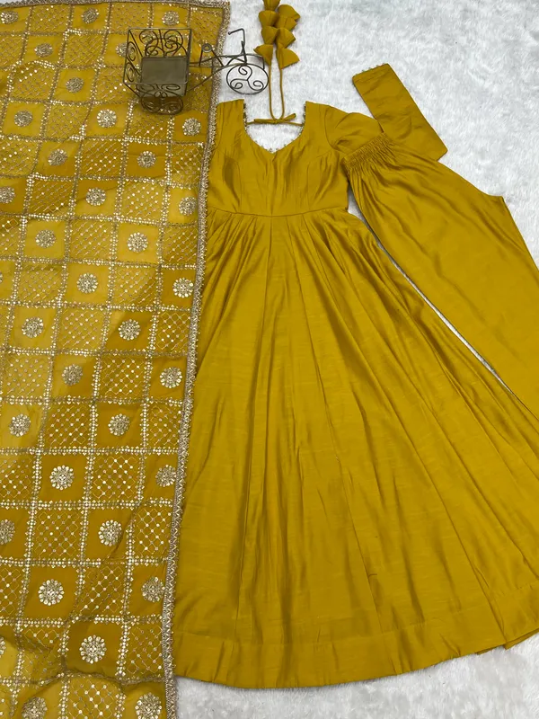 Mustard_Anarkali_Suit_Set_For_Women