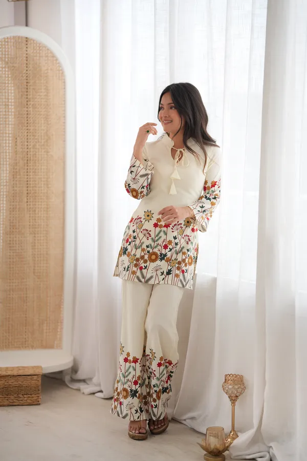 Cream_Floral_Print_Kurta_Set_for_Women