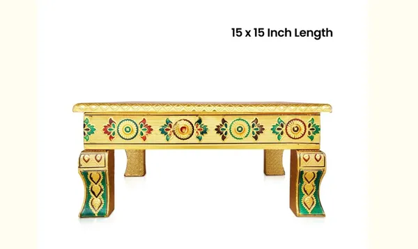 Wooden_Pooja_Chowki_With_Aluminum_Foil_Work