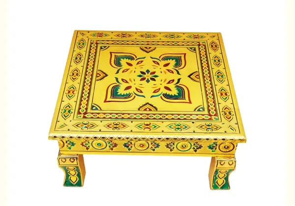 Wooden_Pooja_Chowki_With_Aluminum_Foil_Work