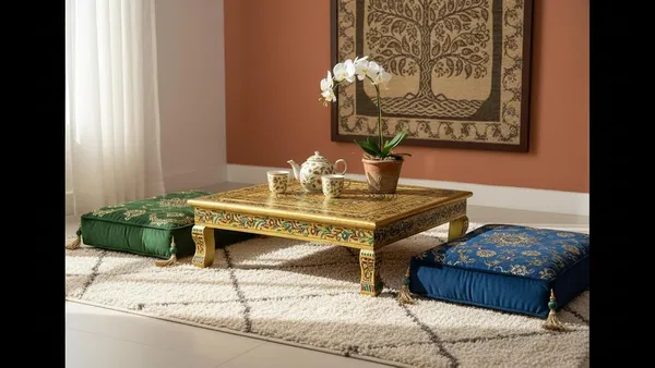 Wooden_Pooja_Chowki_With_Aluminum_Foil_Work