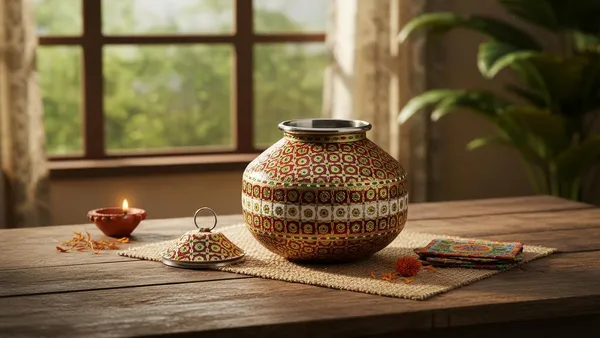 Embossed_Meenakari_Steel_Matki