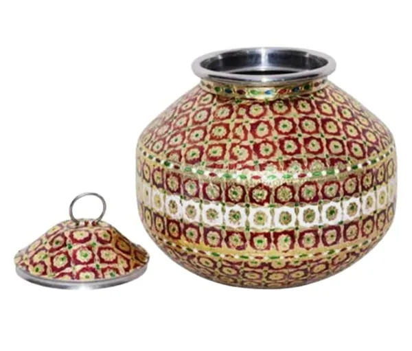 Embossed_Meenakari_Steel_Matki