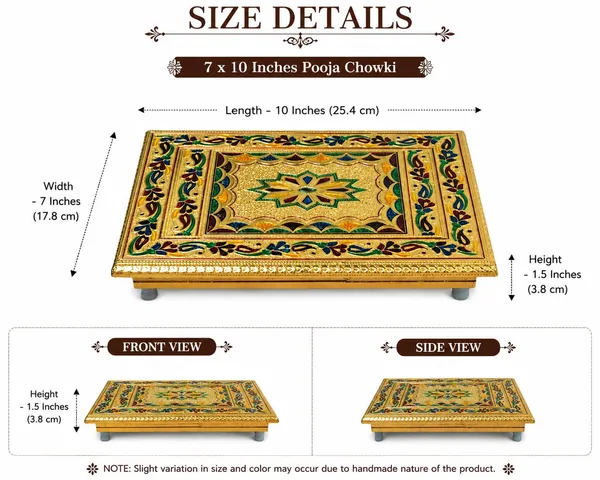 Wooden_Pooja_Chowki_With_Aluminium_Foil_Design